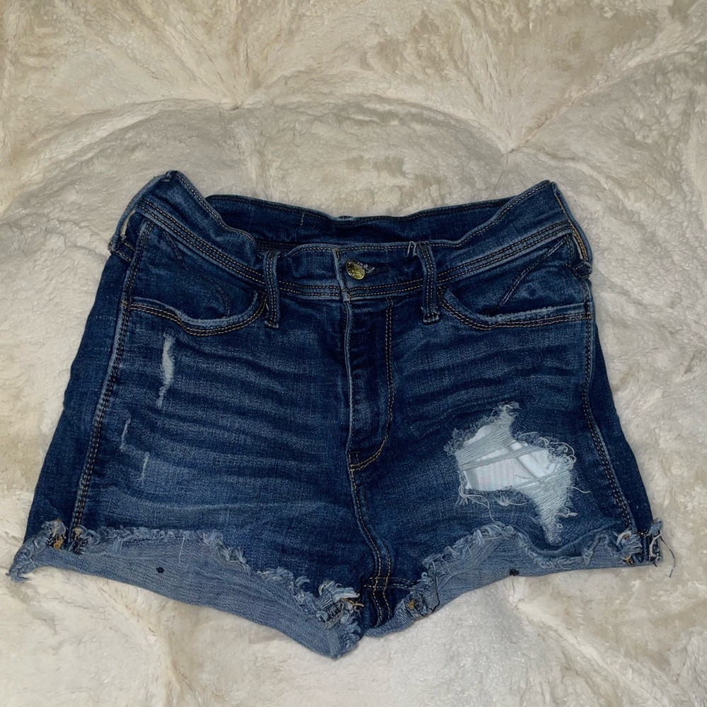 Hollister dark wash shorts